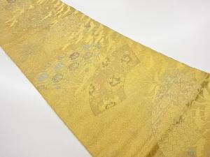 リサイクル　扇に名物裂模様織出し袋帯